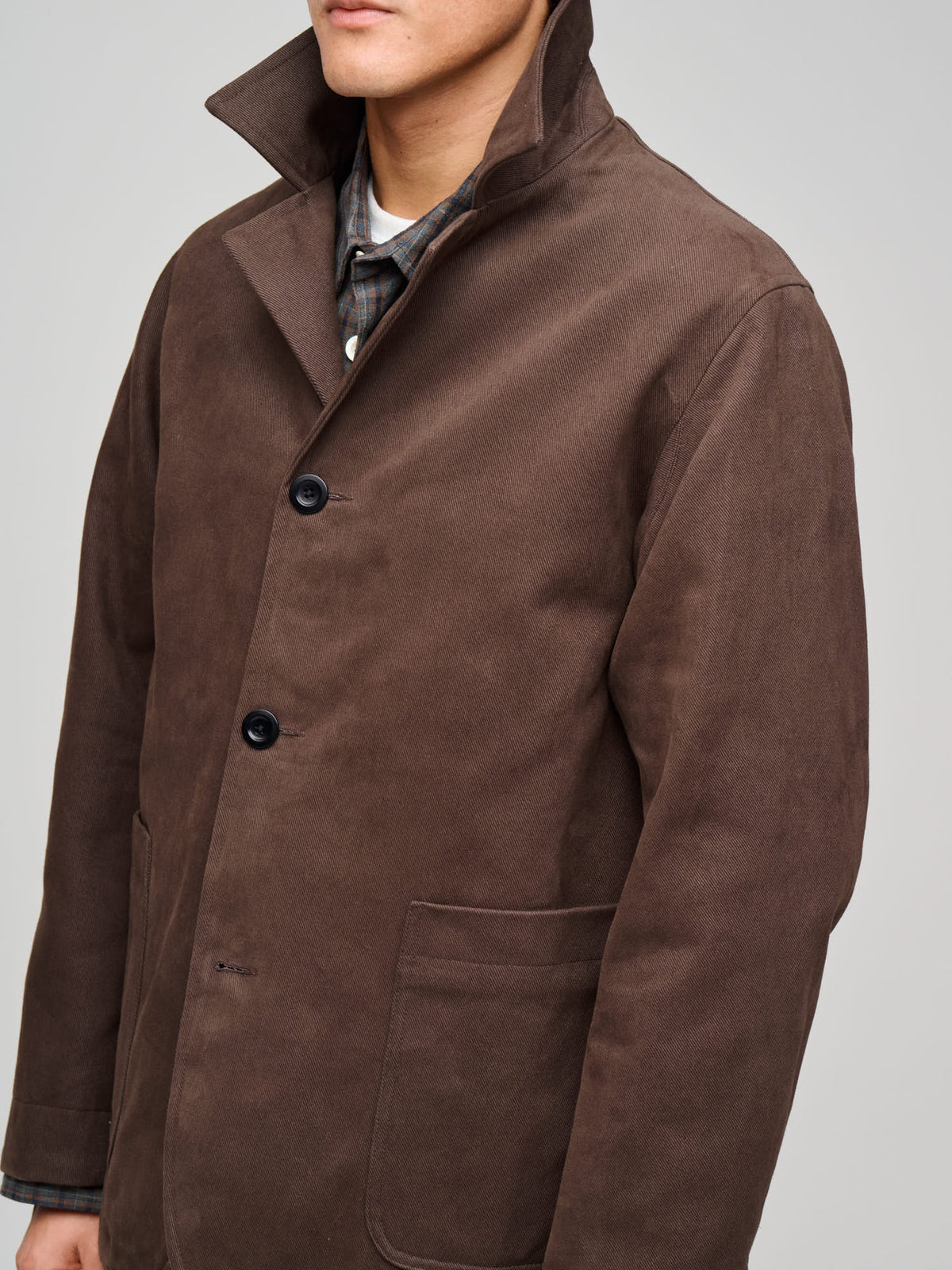 Bruton Blazer Heavy Peached Cotton, Dark Brown