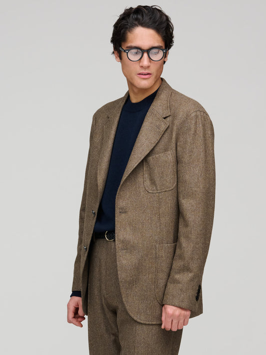K. Jacket Brushed Flannel, Khaki