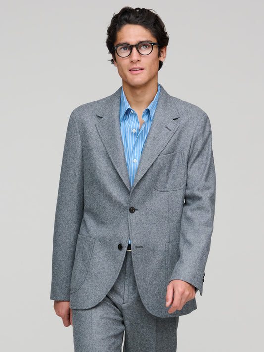 K. Jacket Brushed Flannel, Grey