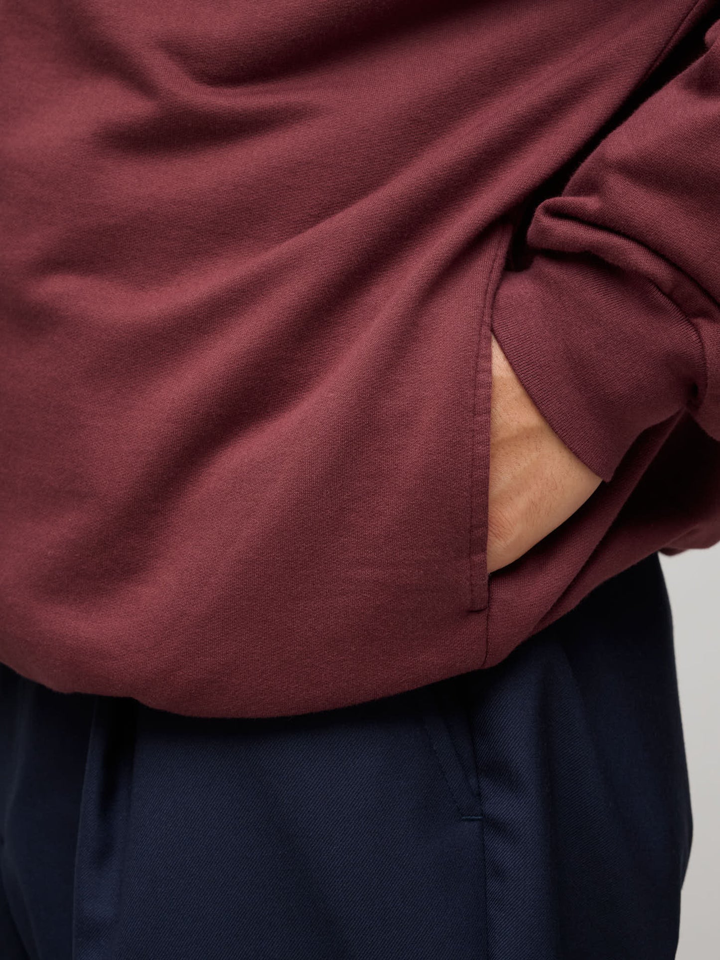 Super High Gauge Sweat Zip Blouson, Burgundy