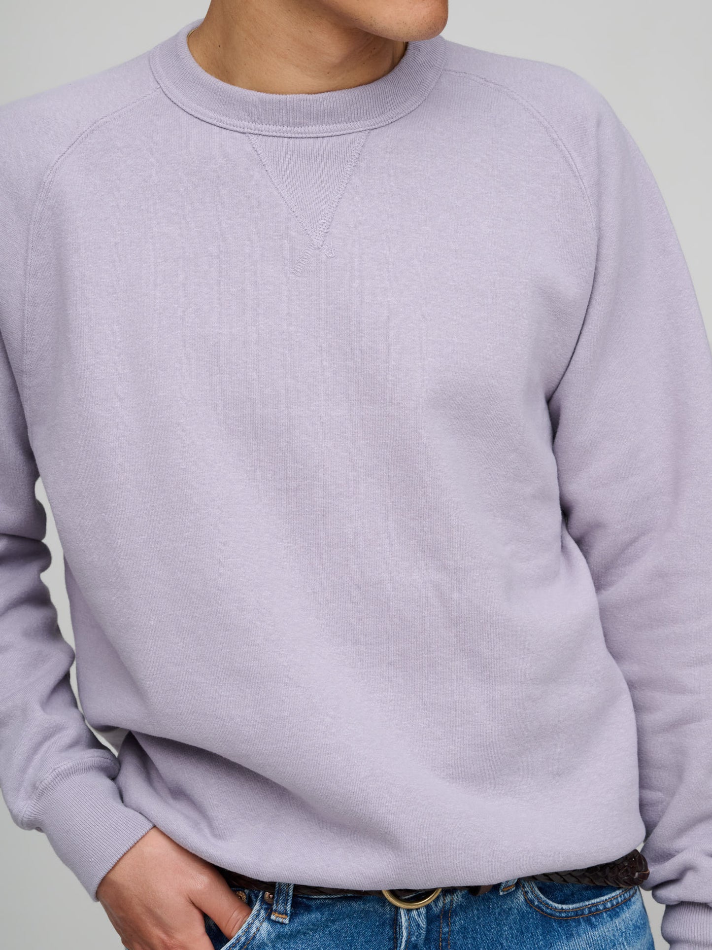 Puamana CN Sweatshirt Japanese Brushed Fleece, Minimal Grey