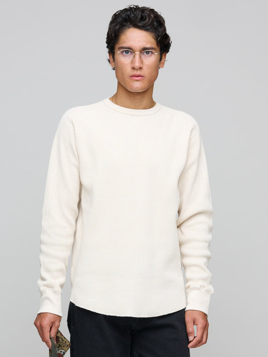 Crew Neck Thermal Sweat, Natural