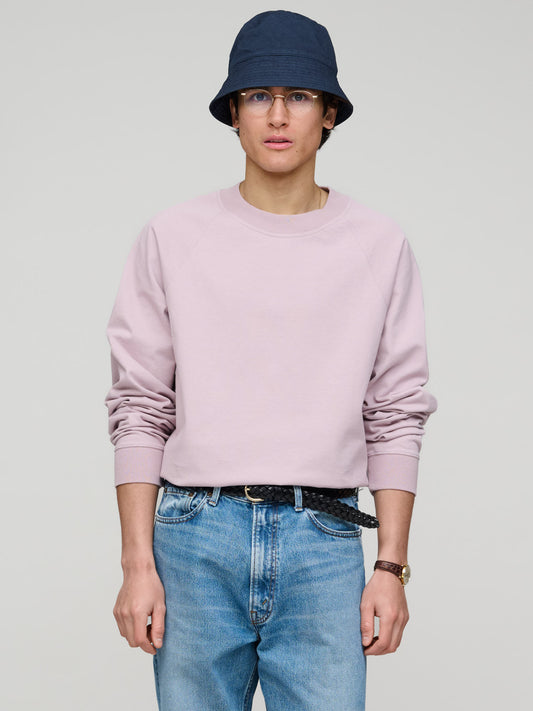 Mock Neck T Shirt Dry Cotton Jersey, Heather