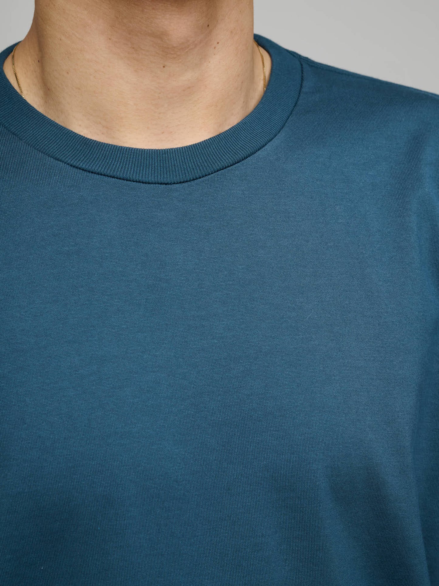 Luster Plaiting L/S Tee, Deep Blue