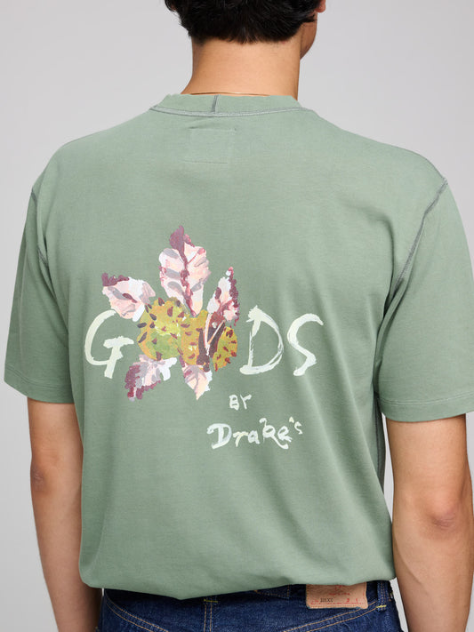 Pre-order GOODS by Drake's Printed Hiking Tee, Green