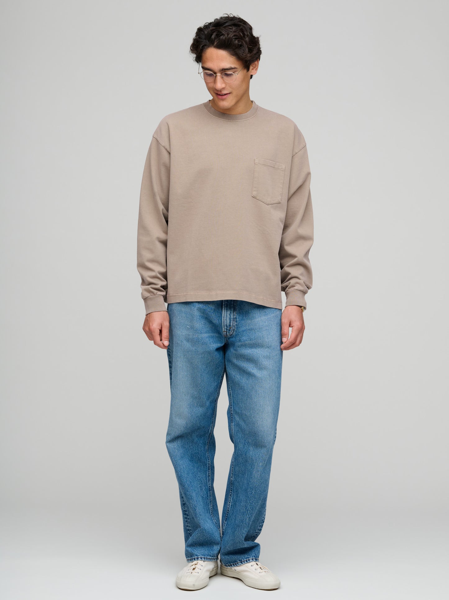 Heavy L/S Jersey Tee, Vintage Khaki