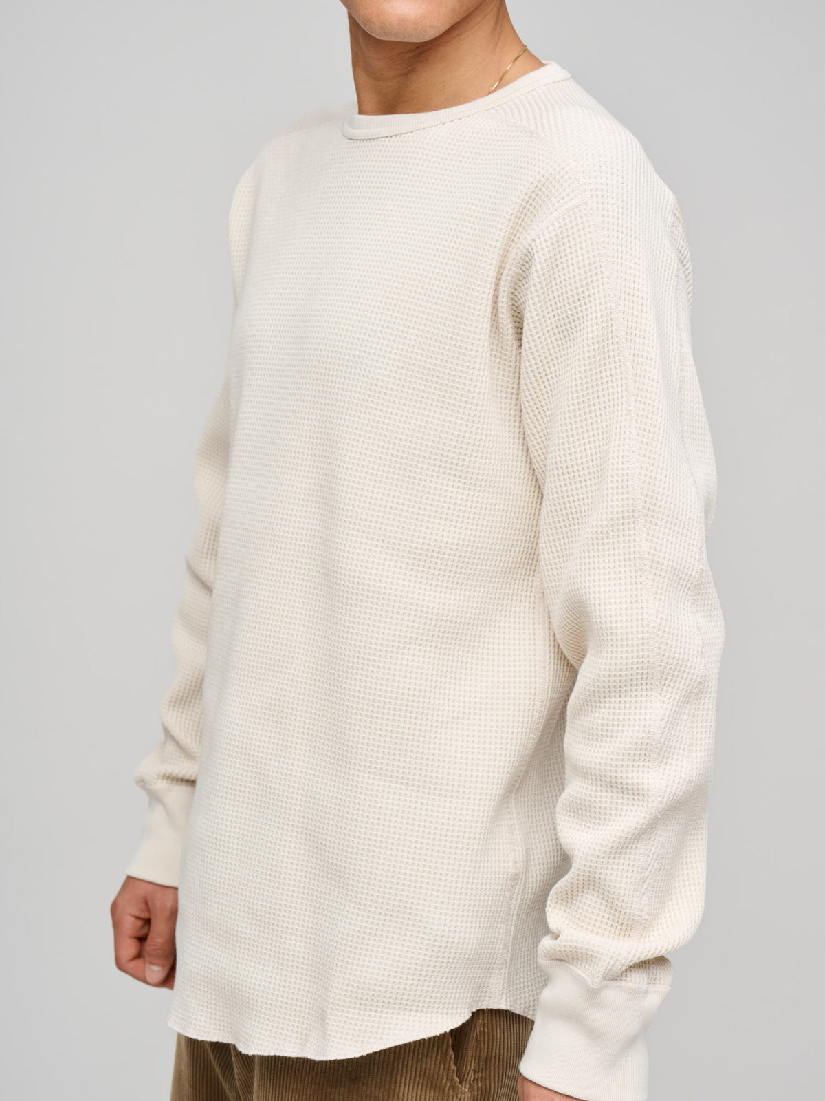 Crewneck Thermal Sweat, Natural