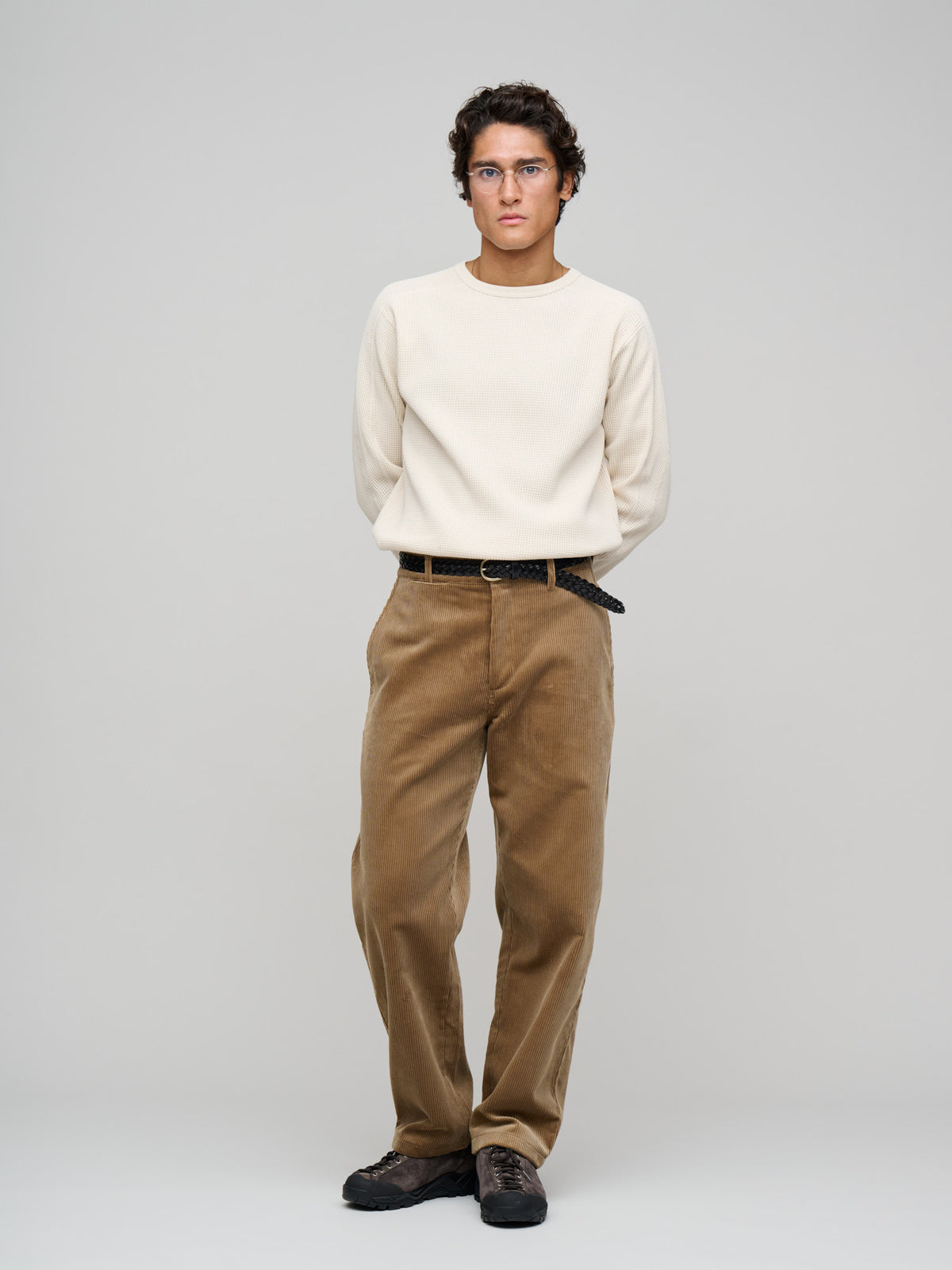 Crewneck Thermal Sweat, Natural