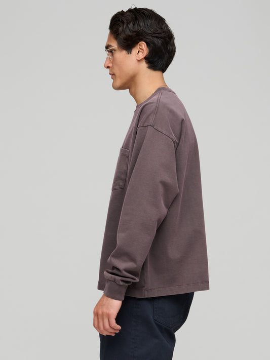 Heavy L/S Jersey Tee, Vintage Brown