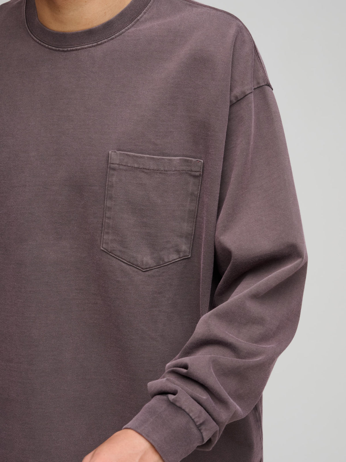 Heavy L/S Jersey Tee, Vintage Brown
