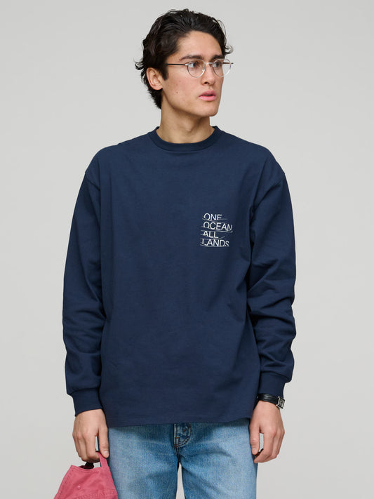 OOAL Graphic LS Tee, Navy