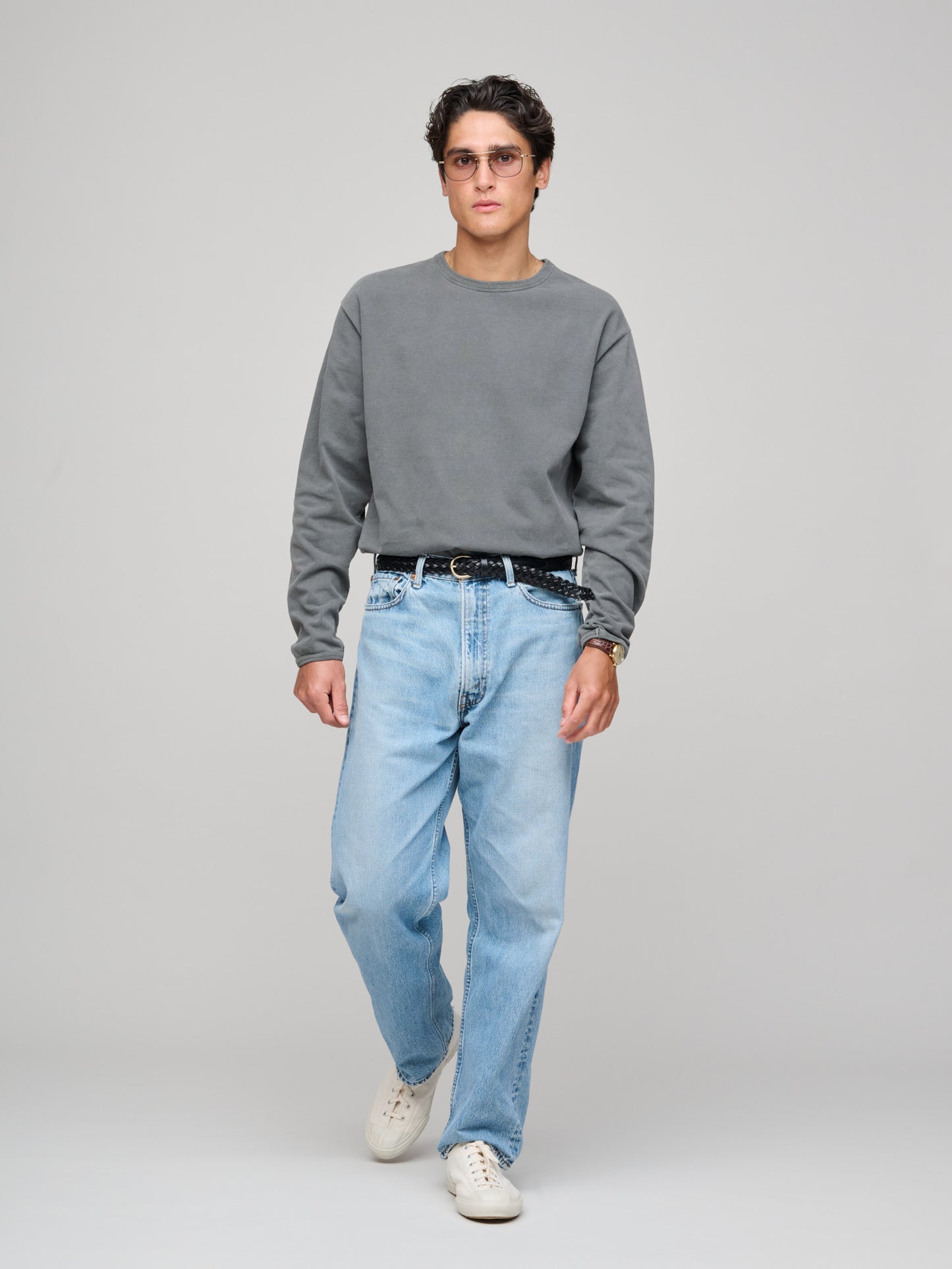 Heavy Jersey LS Tee, Faded Black
