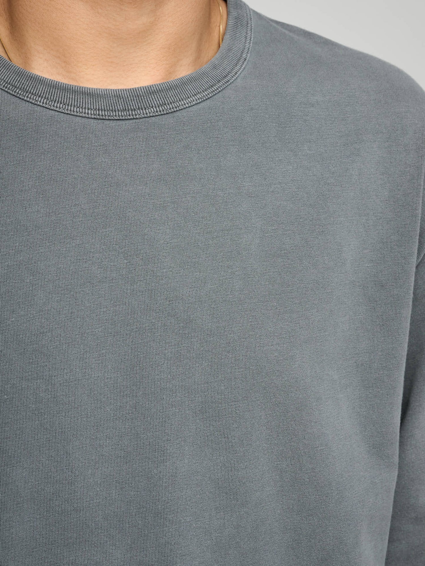 Heavy Jersey LS Tee, Faded Black