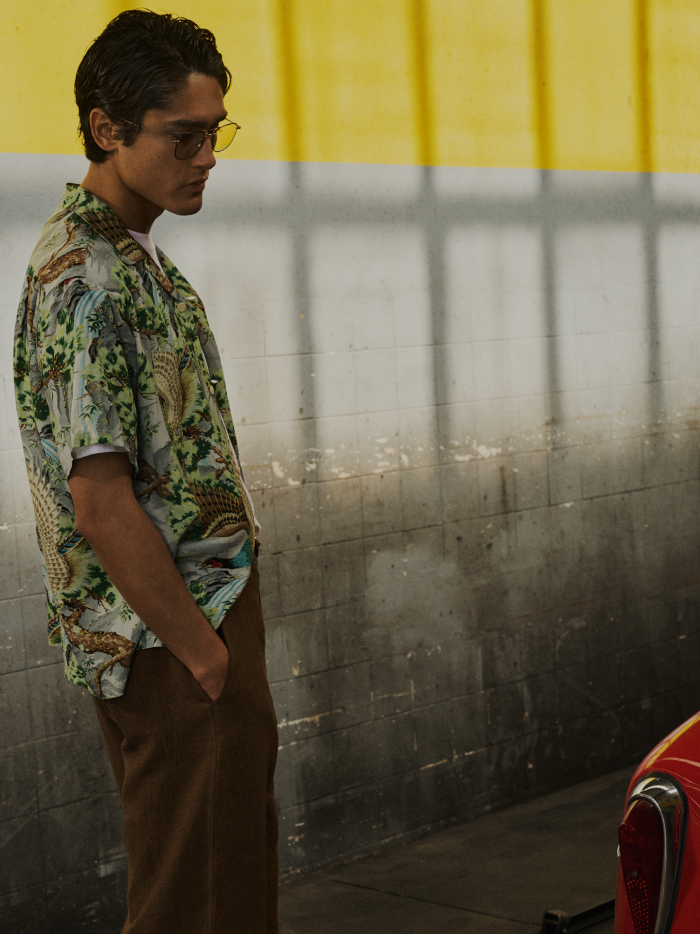 Peacock Garden Hawaiian Shirt, Green