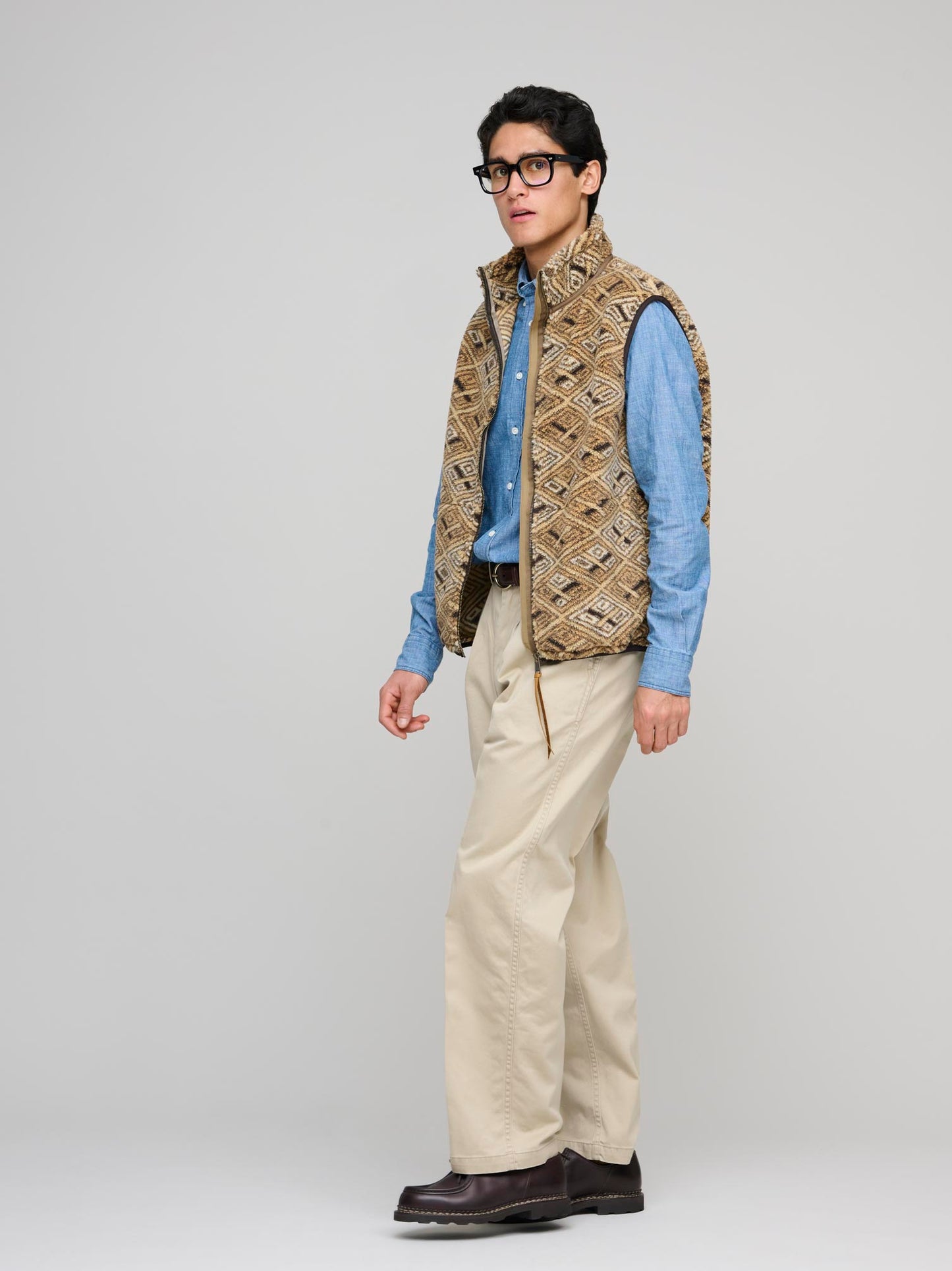 Boa Fleece Vest, African Pattern