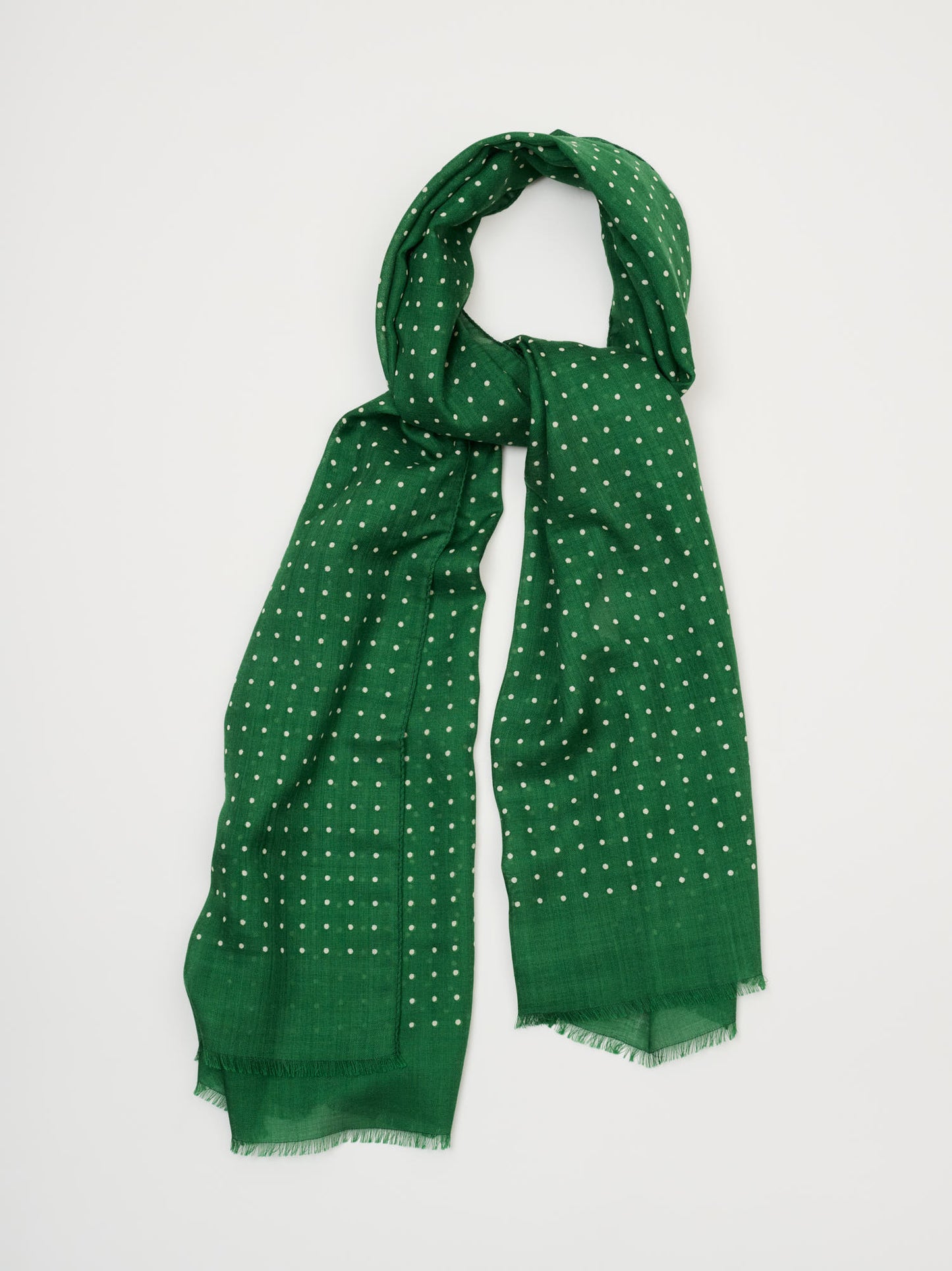 Polka Dot Tubular Scarf, Green