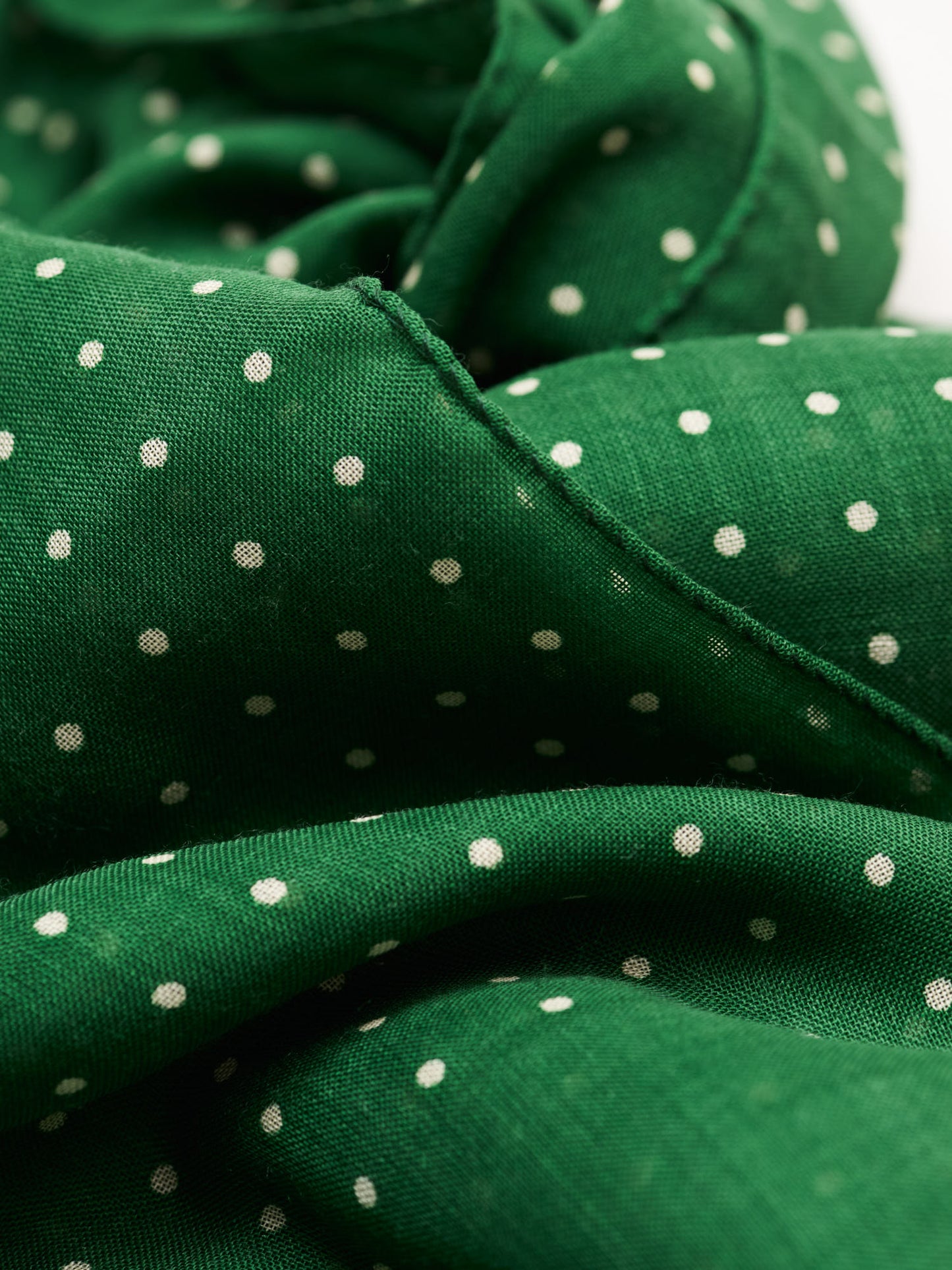 Polka Dot Tubular Scarf, Green