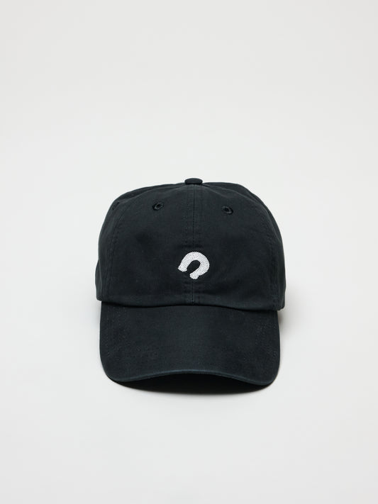 Horseshoe Chainstitch Baseball Cap, Black
