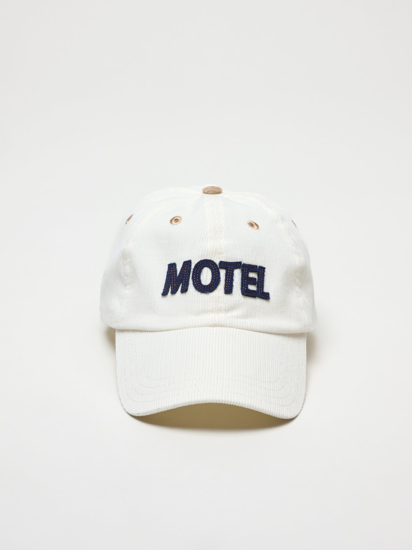 Motel Felt Applique Baseball Cap, Ecru