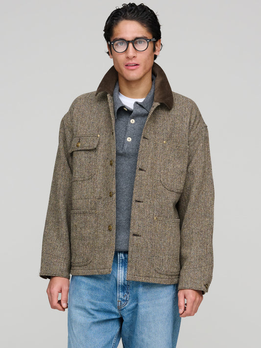 Harris Tweed Relax Fit Coverall, Khaki