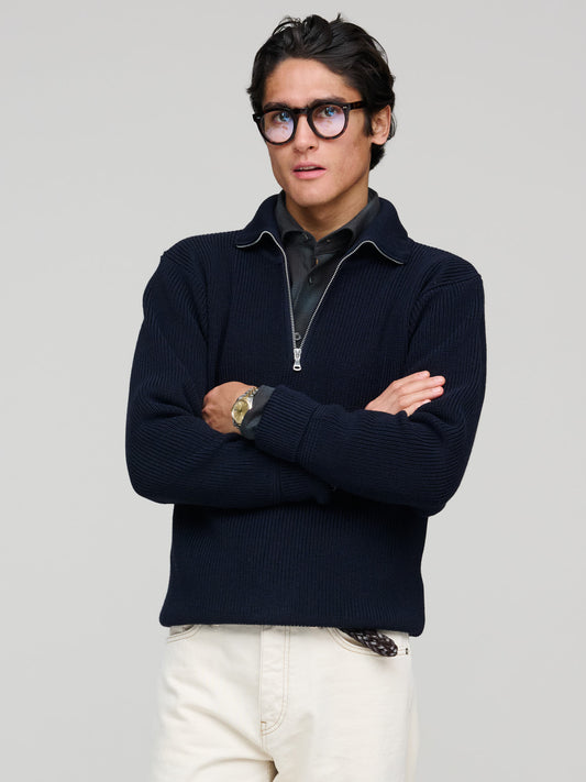 Sailor Half-Zip, Navy Blue
