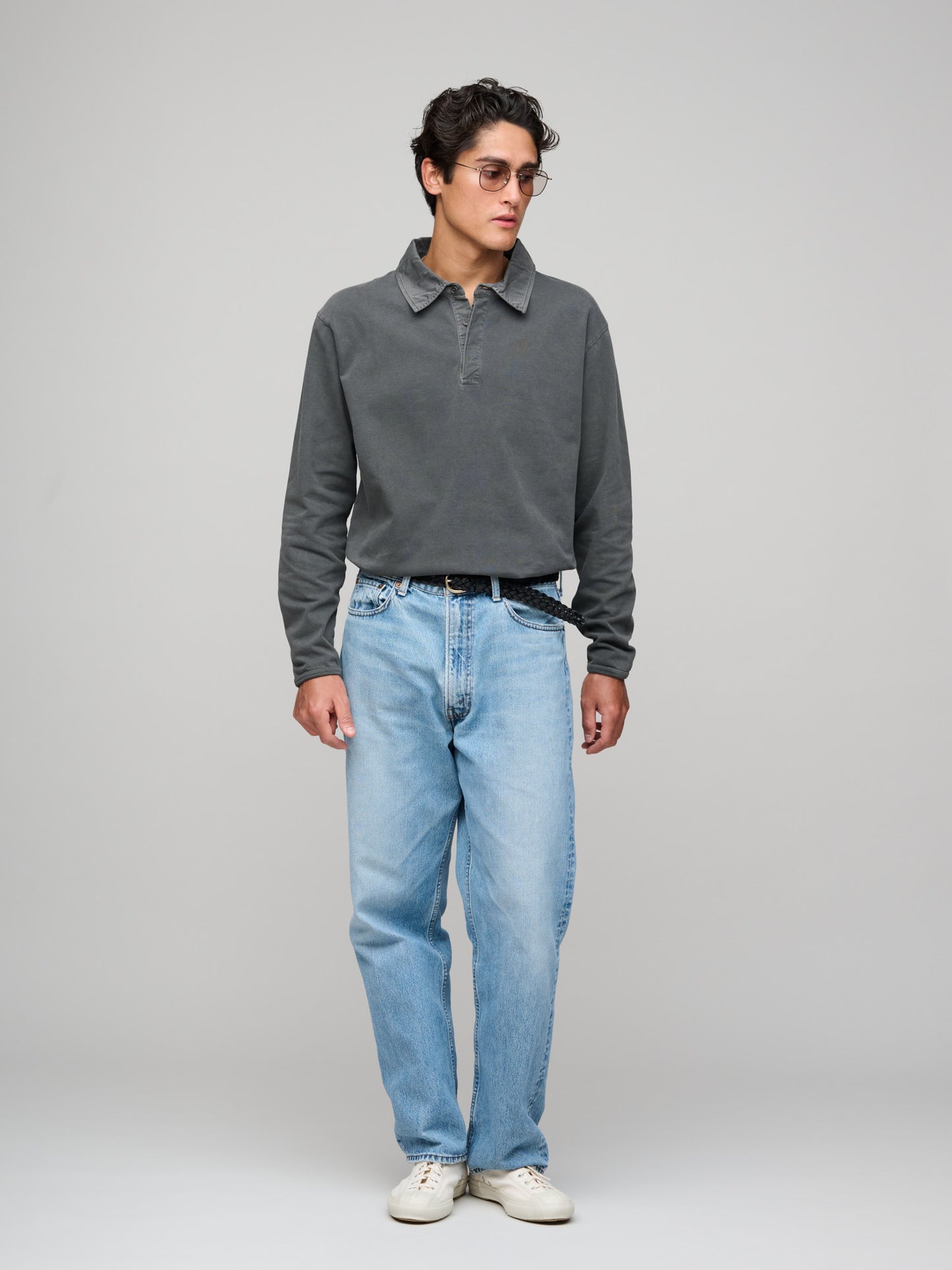 Heavy Jersey Rugby Polo, Faded Black