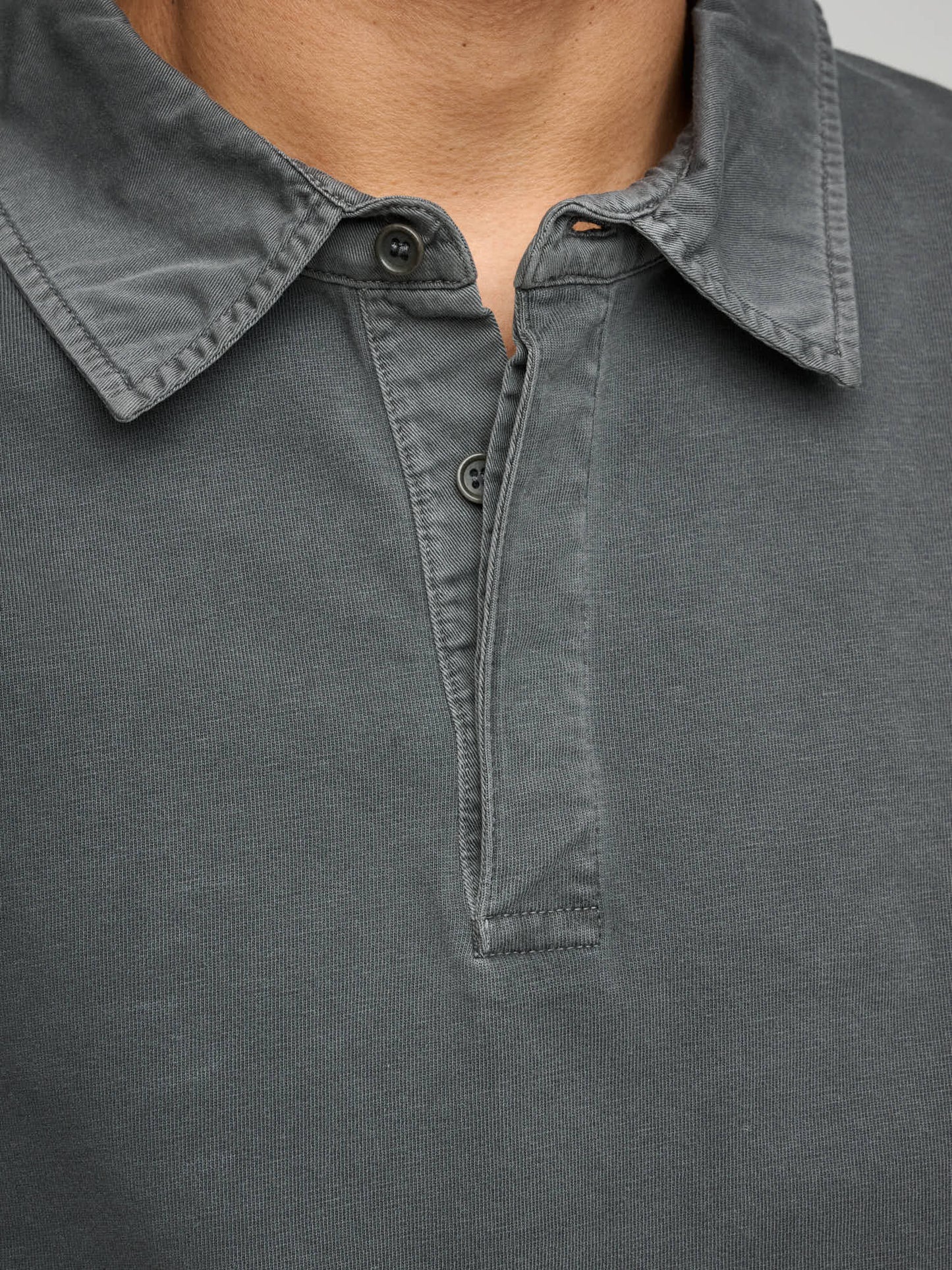 Heavy Jersey Rugby Polo, Faded Black