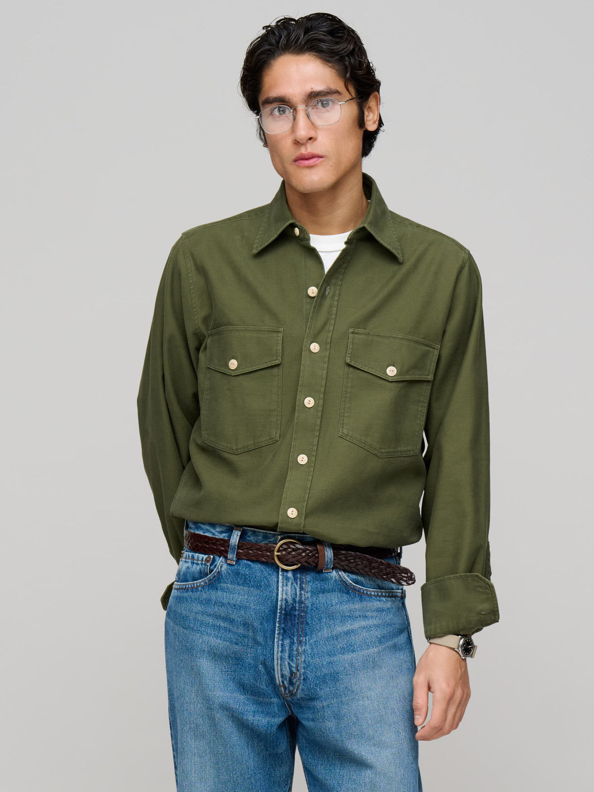 LP Two-Pocket Casual Shirt, Olive