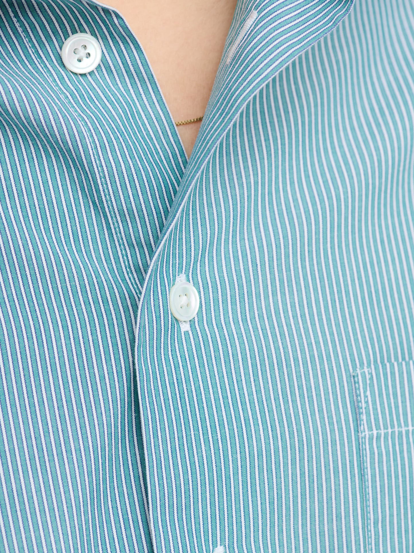 Soft Spread Collar Shadow Stripe, Grass Green & Navy