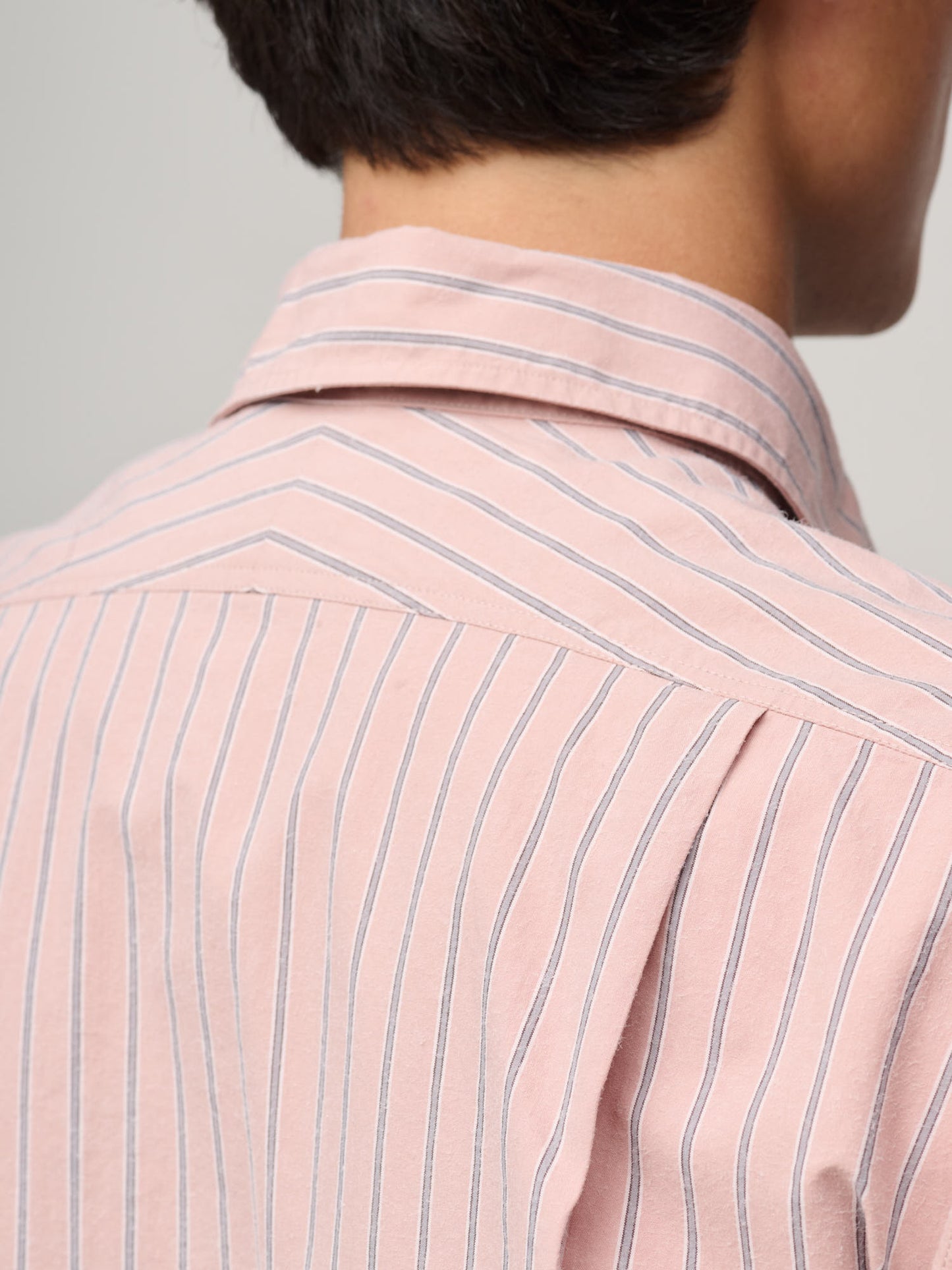 Off Duty Short Sleeve Shirt, Awning Stripe, Soft Pink