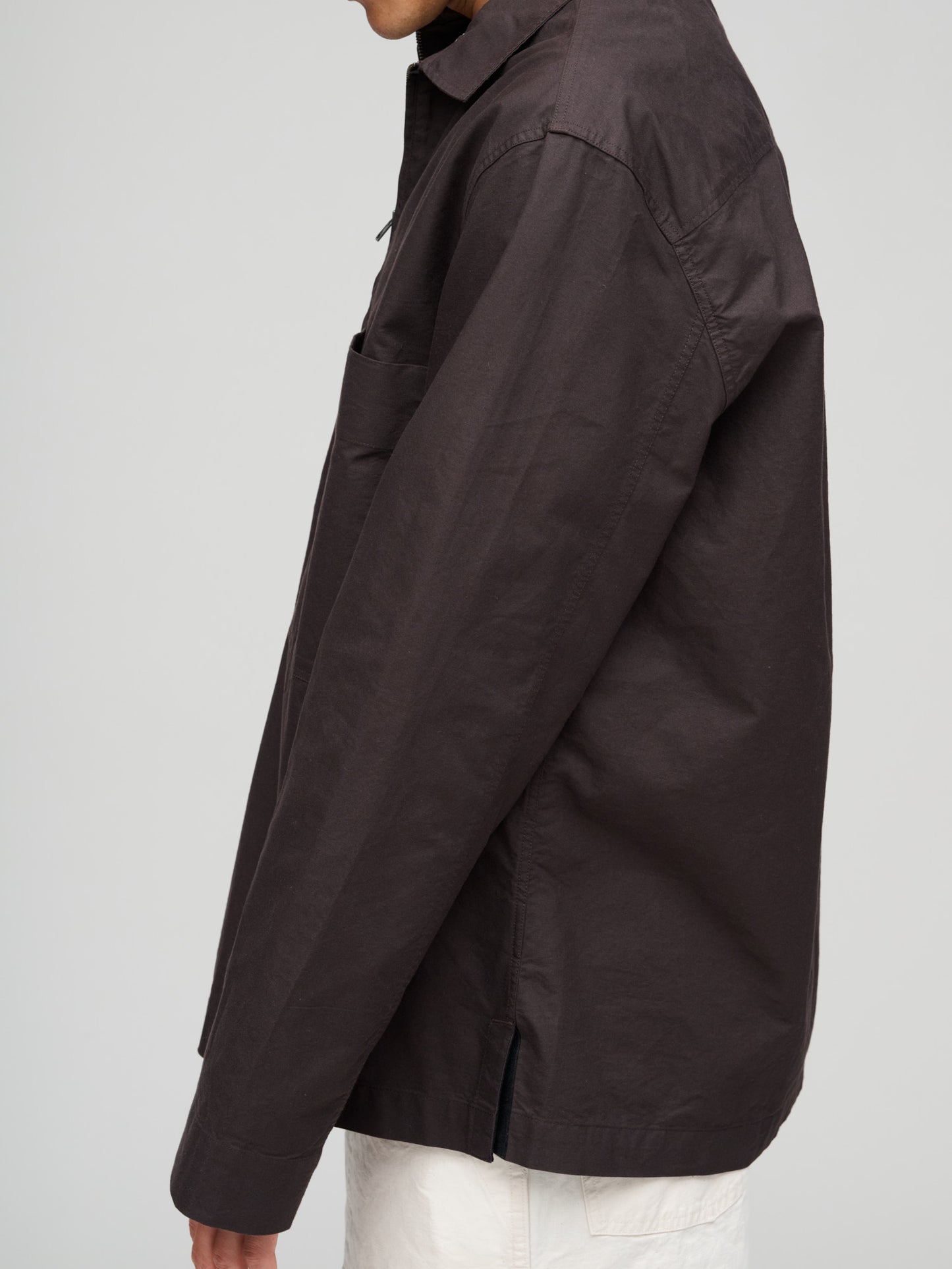 Long Sleeve Half Zip Pull On Shirt, Earth