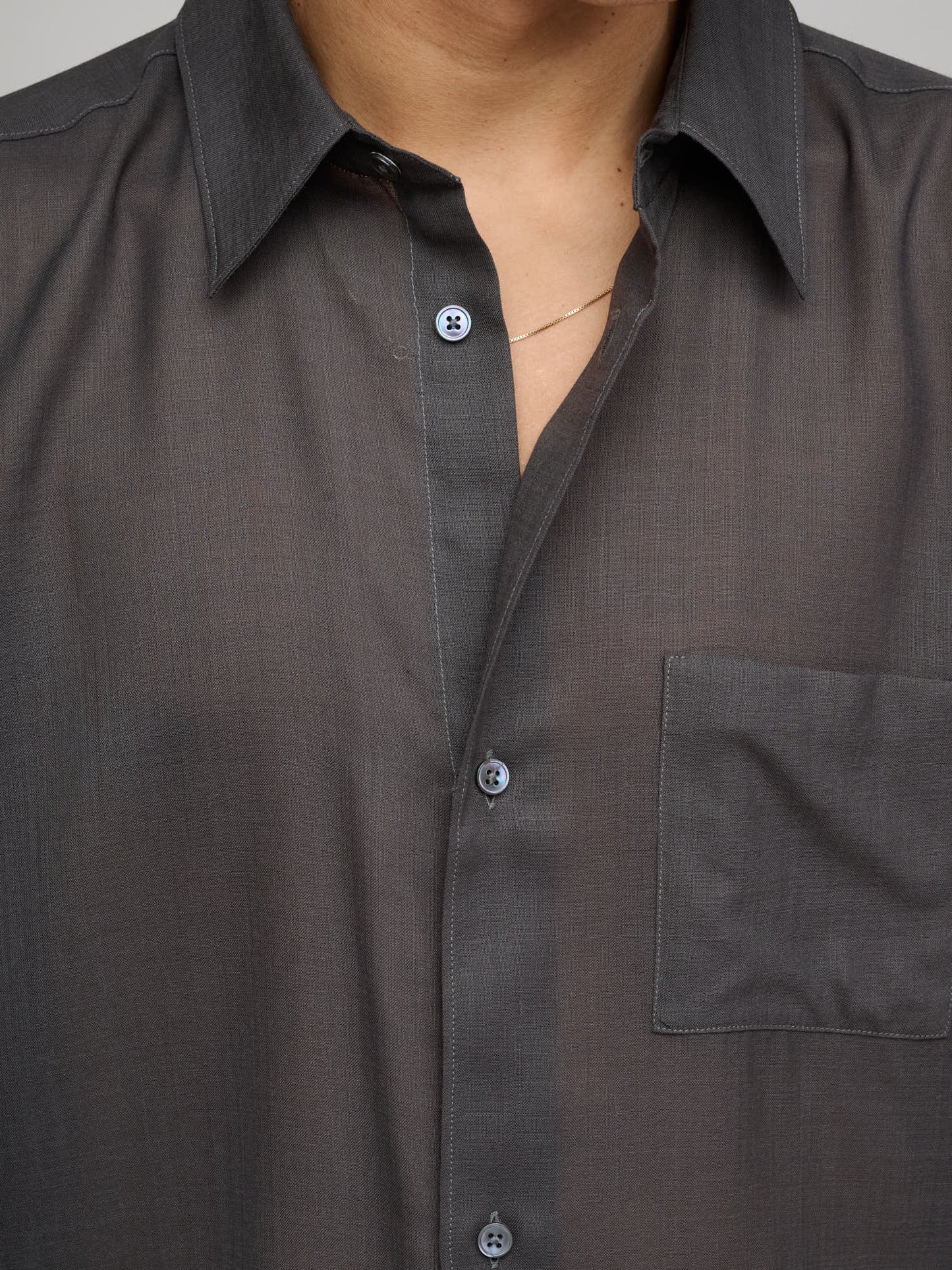 Cordial Shirt 120s Merino, Peat