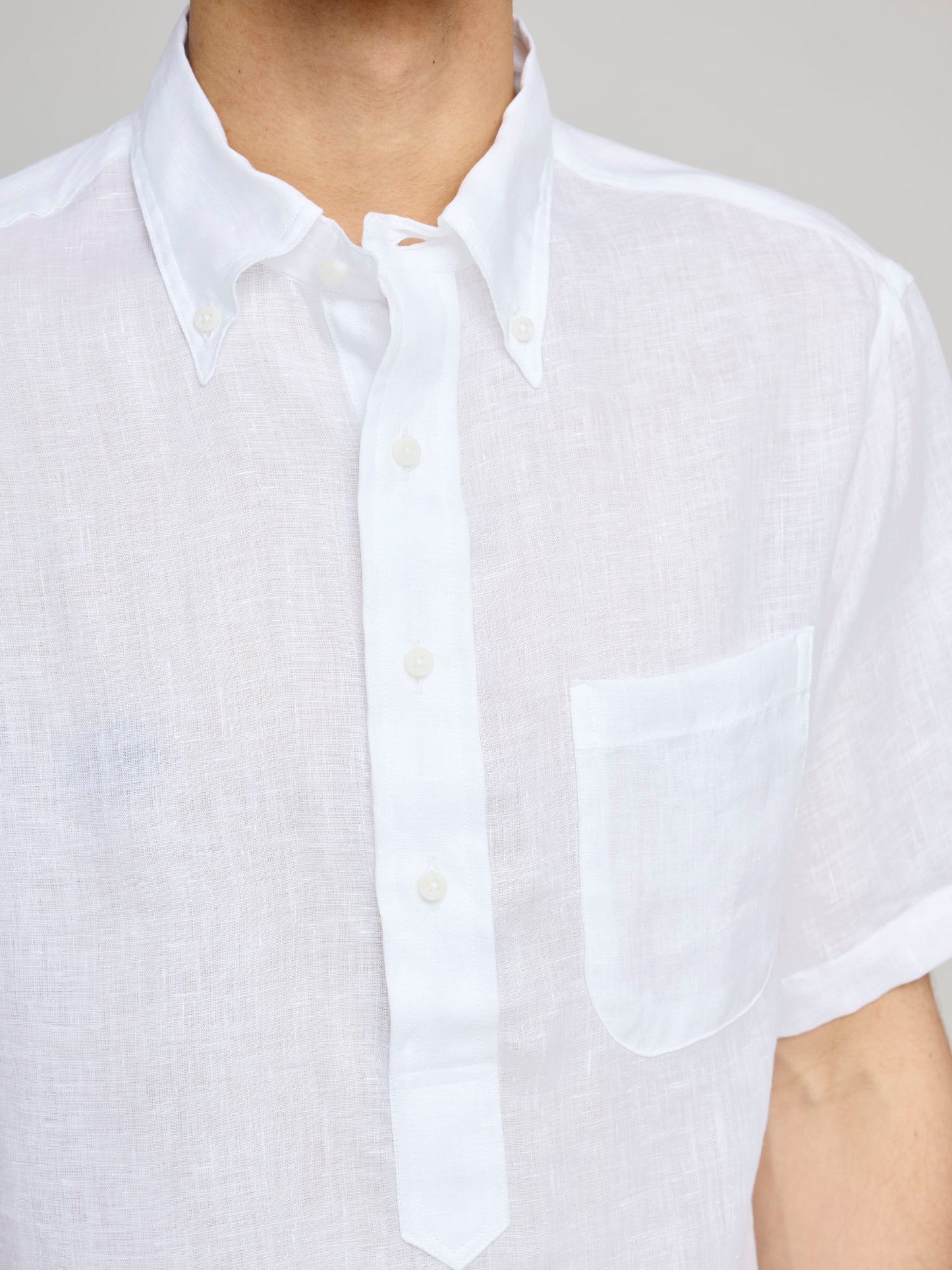 Linen Popover Shirt, White