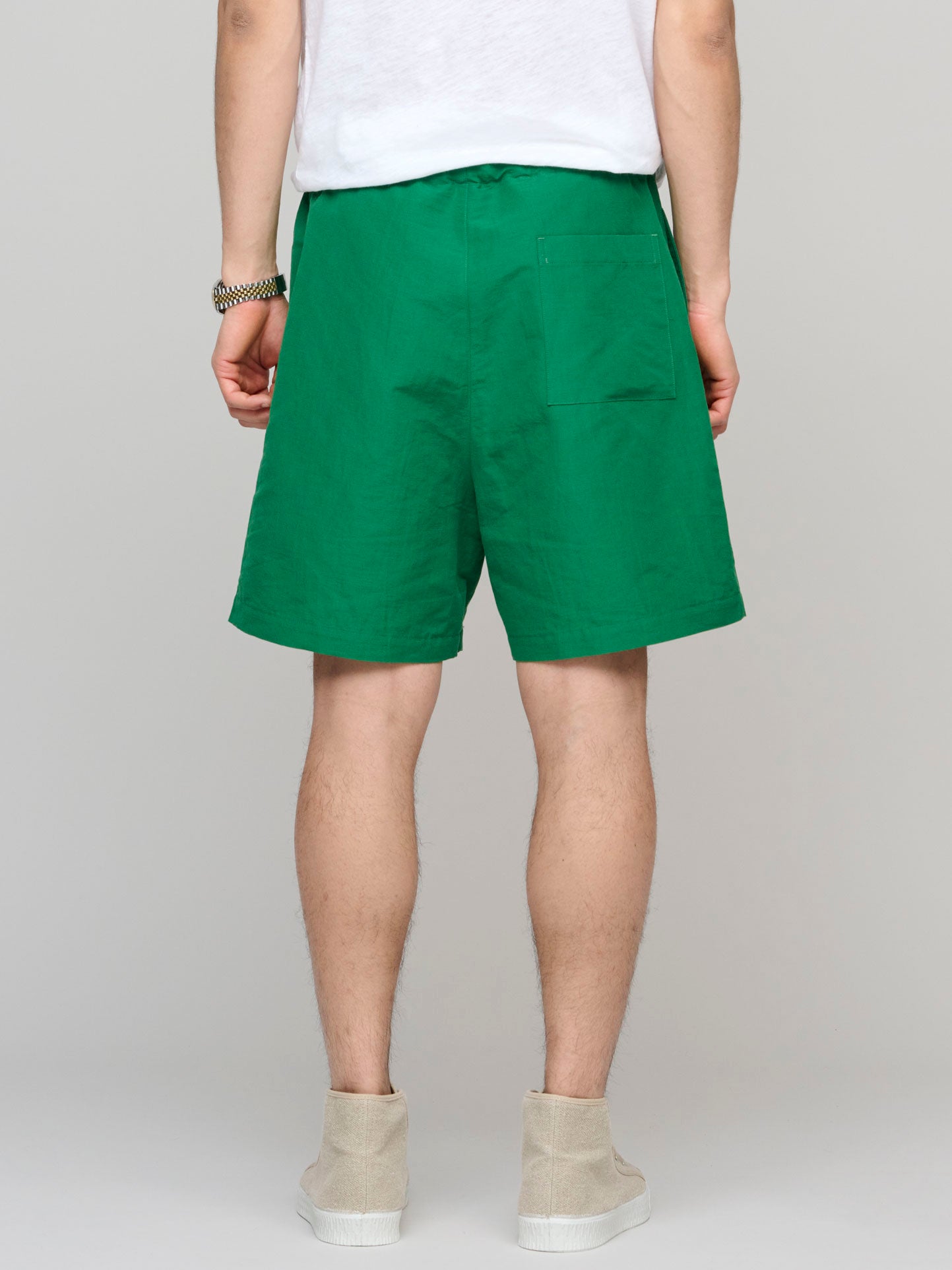 High Density Finx Linen Weather Easy Shorts, Green