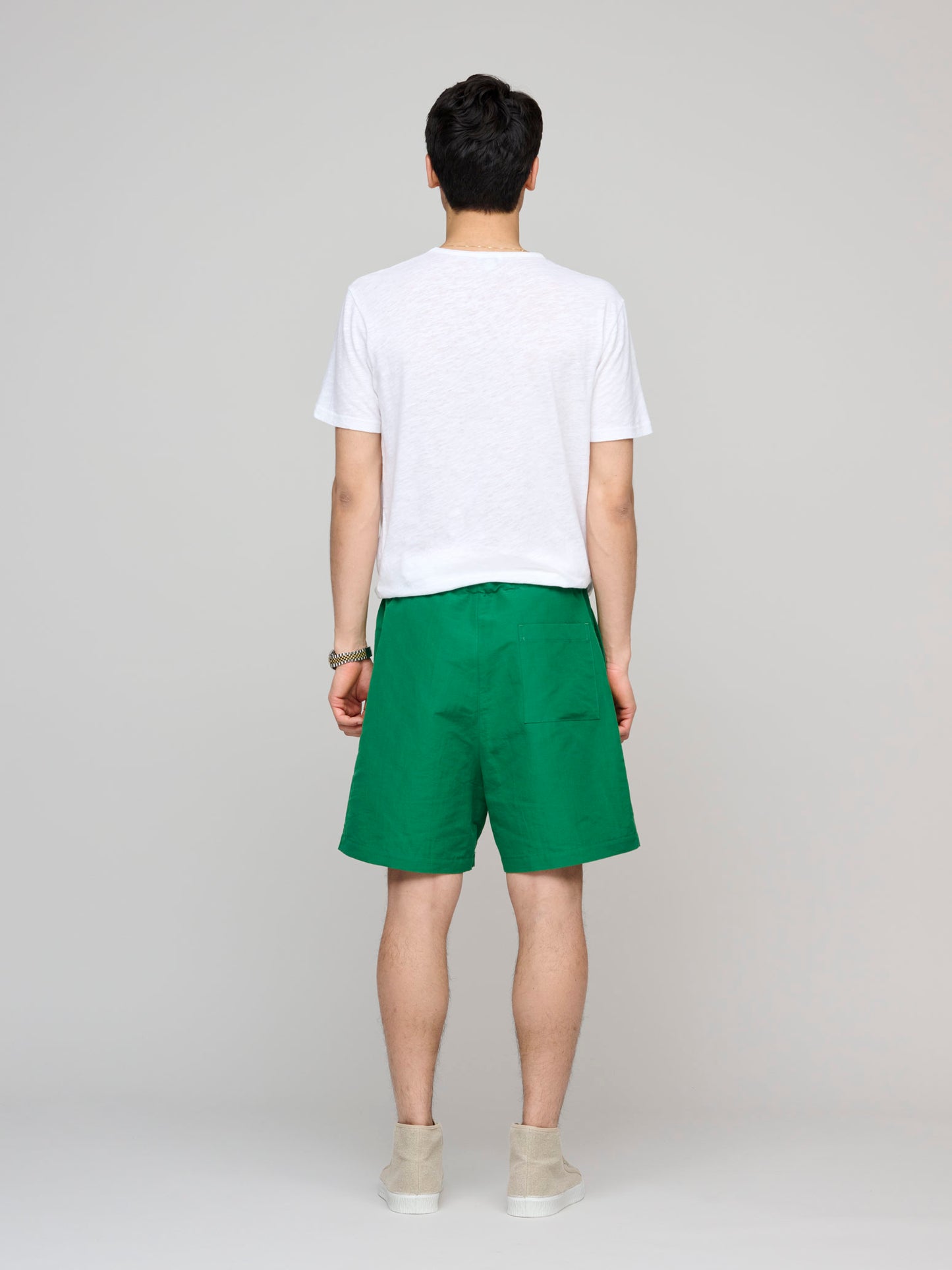 High Density Finx Linen Weather Easy Shorts, Green