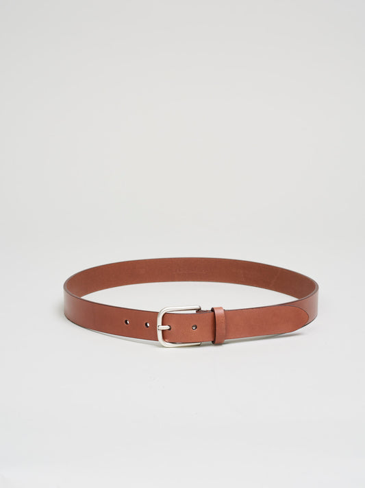 Leather Belt, Mid Brown - Goods