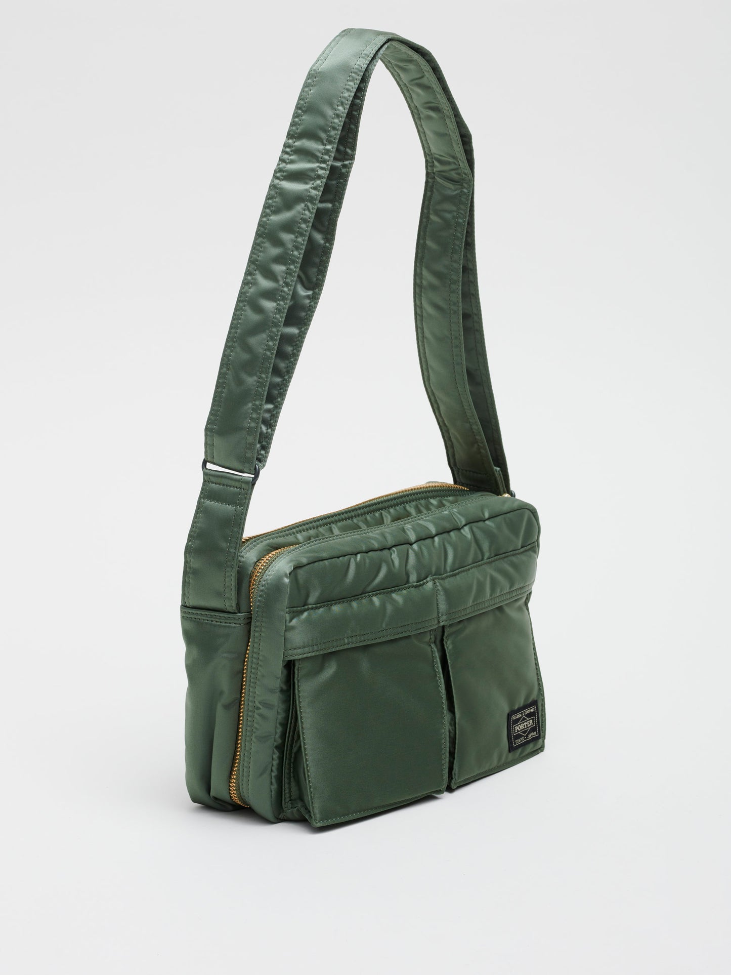 Tanker Shoulder Bag (square, 2 compartments S), Sage Green