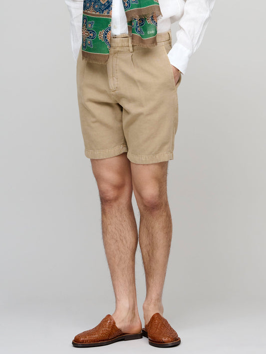 Cotton Linen Shorts, Beige