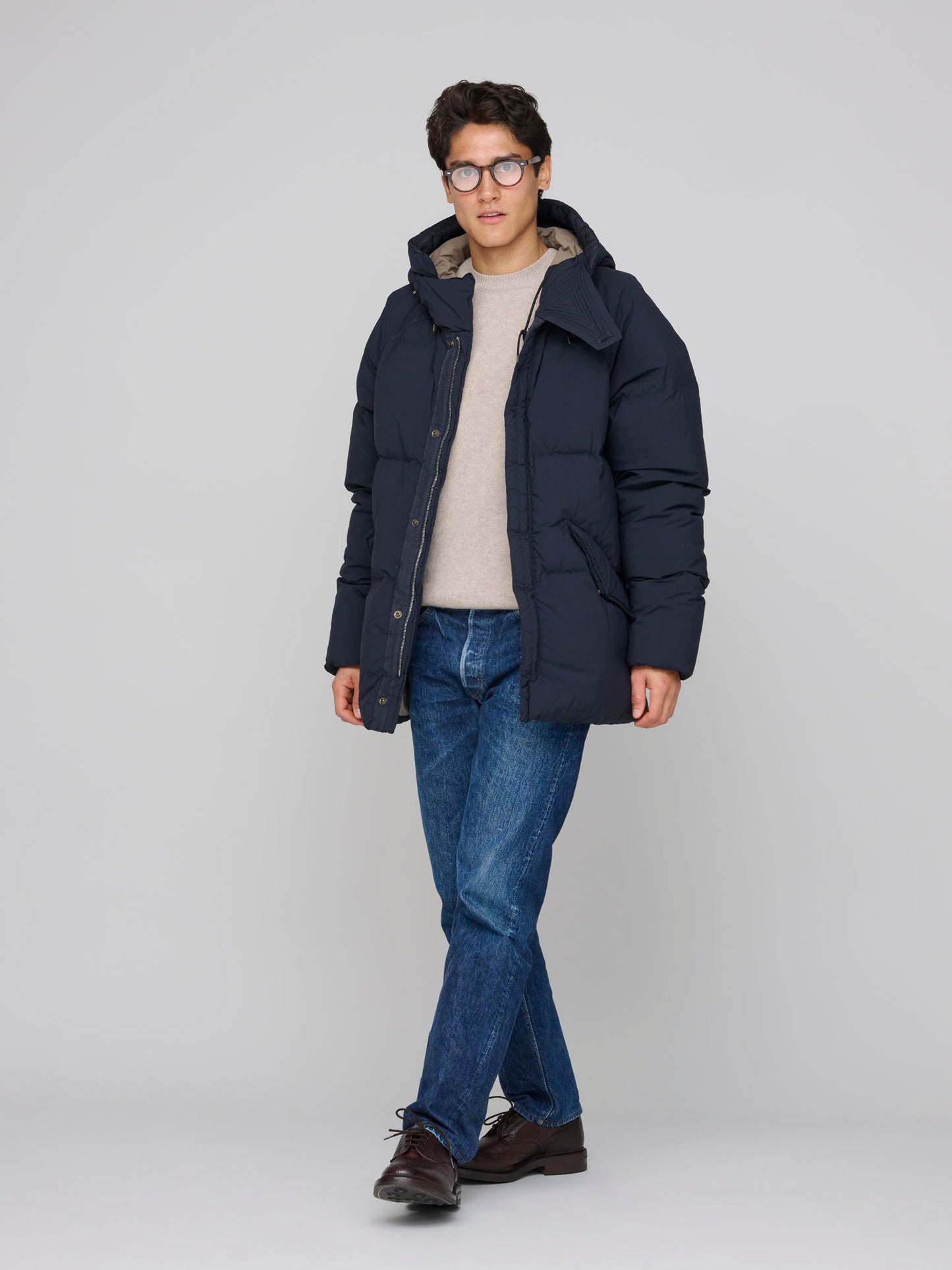 Artic Down Parka, Navy – Goods