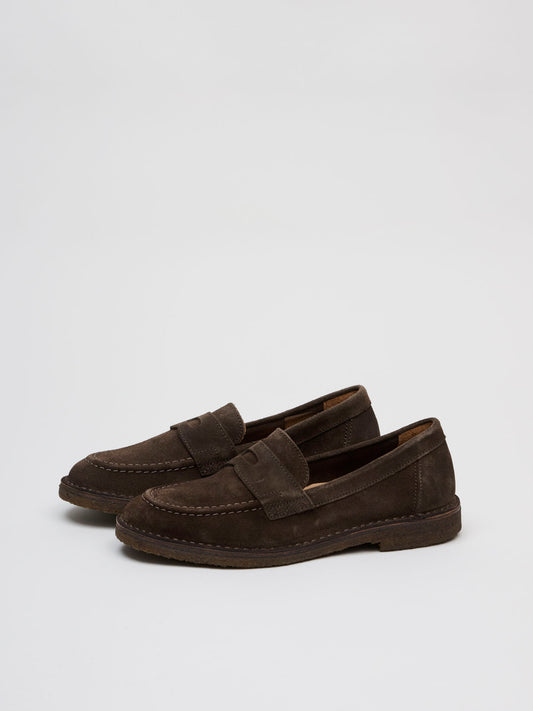 Canal Penny Loafer, Dark Brown Suede