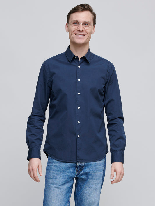 Standard Shirt 2.0 Poplin, Garment Dyed Navy